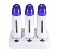 Appareil de Chauffage D'épilation, épilateur Cire Chaude Rouleau épilatoire Épilation Chauffe Roll On Epilation/Appareil Double Cartouches épilation Pour Beauté Femmes Machine D'épilation Salon Kit