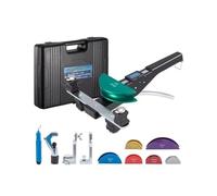 Appareil de cintrage, Kit de cintreuse manuelle à cliquet for tuyaux en cuivre for réfrigération CVC avec 7 matrices 8-22 mm 90 ° vers l'intérieur et vers l'extérieur