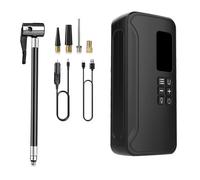 Appareil de démarrage de voiture pour vélo - Gonfleur de pneu numérique avec lumière LED pour situations inattendues de basse pression des pneus - Compresseur d'air portable pour ballons de sport