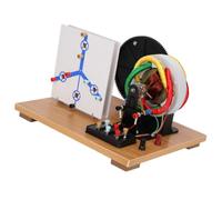 Appareil de démonstration d'électricité à commande manuelle avec trois bobines, bornes de connexion de sortie, planche d'expérimentation physique pour étude guidée à la maison, générateur de manivelle