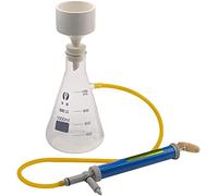 Appareil de Filtration Sous Vide de Laboratoire, Équipement de Distillation Sous Vide À Pompe À Main Avec Entonnoir et Kit de Filtre D'aspiration en Verre de Pompe Kit de Verrerie de Laboratoire,500ml
