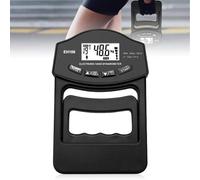 Appareil de force portatif numérique, 180 kg, testeur de force de préhension sensible, testeur de force de préhension électronique, grand écran LED avec câble de charge USB (noir)