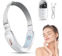 Appareil de Levage du Visage, EMS Massage Visage, 6 Modes V-Face Shaping Massager Électrique, Massage Visage à Lumière Rouge et Bleue avec Télécommande