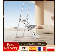 Appareil de marche verticale pliable pour la maison, simulateur d'escalade, machine d'exercice aérobie confortable pour brûler les graisses White