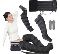 Appareil De Massage À Compression d'air pour Jambes, Drainage Lymphatique Jambes, 6 Chambres Botte Pressotherapie Jambes Et Ventre Et Bras, Appareil Circulation Sanguine Jambes