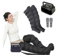 Appareil De Massage À Compression d'air pour Jambes, Drainage Lymphatique Jambes, 6 Chambres Botte Pressotherapie Jambes Et Ventre Et Bras, Appareil Circulation Sanguine Jambes