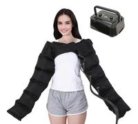 Appareil De Massage À Compression d'air pour Jambes, Pressotherapie Jambes Et Ventre, Massage Jambes Lourdes Et Douloureuses, Appareil Circulation Sanguine Jambes (Noir, 2 Arms)