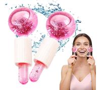 Appareil de massage à rouleaux pour le visage,Raffermissement de la peau,Esthétique du visage,2 pcs, rose