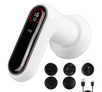 Appareil de massage anti-cellulite électrique avec 5 têtes de massage, 3 modes de massage, 6 niveaux d'intensité, batterie chauffante, appareil de cellulite pour le ventre, la taille, les hanches, les