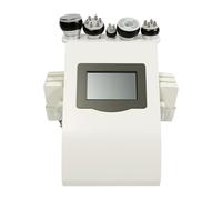 Appareil de massage cellulite 40 K radiofréquence avec cinq poignées et écran LED tactile Appareil amincissant Appareil de beauté corporel pour appartements, salons de beauté, etc. Blanc