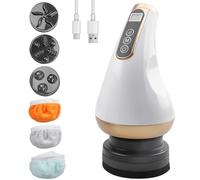 Appareil de massage cellulite électrique : appareil de massage anti-cellulite avec 3 têtes en tissu et 3 têtes de massage pour le ventre, les jambes, le massage de la cellulite, le levage de la peau