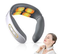 Appareil de massage de la nuque, 6 modes, 9 niveaux d'intensité, appareil de massage électrique portable sans fil, massage à 4 têtes et fonction de chauffage avec température constante pour un massage