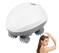 Appareil de massage de la tête, électrique, étanche, pour cuir chevelu, électrique, sans fil, avec 4 têtes pétrissantes et 3 modes de massage, appareil de massage pour chat pour massage complet du