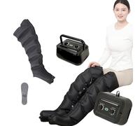 Appareil de massage des jambes à 6 cavités, bottes électriques de compression d'air, massage de drainage lymphatique | Système de récupération, minuterie et pression réglable 0 ~ 250 mmHg