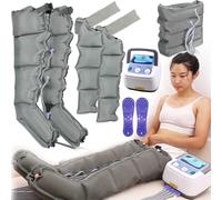 Appareil de massage des jambes à compression d'air 6/4 cavités, bottes de pressothérapie pour la taille, les jambes, le lymphœdème, la circulation, le gonflement, la relaxation, le soulagement de
