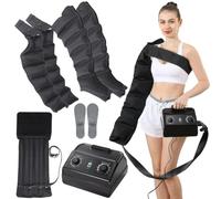 Appareil De Massage Des Jambes Par Compression D'air | Système de compression d'air à 6 cavités avec une pression de 0 à 240 mmHg(6 Cavities 2 Legs+waist+2 Arms)