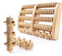 Appareil de massage des pieds en bois pour éperons calcanéens, arthrite, fasciite plantaire, fascia, rouleau de massage pour massage des pieds pour une meilleure circulation sanguine et soulagement de