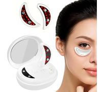 Appareil de massage des yeux avec lumière rouge et micro courant, coussinets réutilisables pour soin anti-âge, réduit les cernes, les gonflements et les lignes fines, favorise une peau jeune éclatante