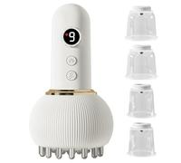 Appareil de massage électrique 3 en 1 avec ventouse chauffante Guasha - Instrument de grattage avec 9 fonctions de massage et de chauffage - Agit sur tout le corps