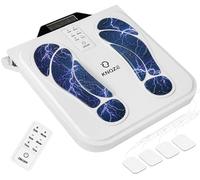 Appareil de massage électrique pour les pieds Stimulateur de circulation avec EMS et TENS, avec 10 modes, 50 niveaux d'intensité et 4 électrodes pour soulager la douleur et favoriser la circulation