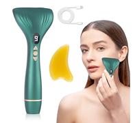 Appareil de Massage Lymphatique,Outil de Massage Anti-Cellulite,Outil Aischens Gua Sha Pour Massage Des Tissus Profonds avec 9 Niveaux de Chaleur Et de Vibration RéGlables,Gratte-pierre