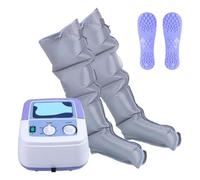 Appareil de Massage par Compression d'Air pour Jambes - Bottes de Pressothérapie 4 Cellules avec Minuterie Ajustable - Soulagement des Jambes Lourdes, Améliore la Circulation Récupération Musculaire