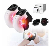 Appareil de massage pour genoux, dispositif naturel de soulagement des douleurs au genou, sans fil, physiothérapie par vibrations chauffantes infrarouges pour l'arthrite, masseur et chauffe-