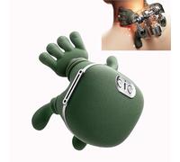 Appareil de massage pour la nuque, masseur chauffant bionique, massage Shiatsu portable pour la nuque et le dos,4D avec de vraies mains, plusieurs modes soulager détendre maison,Green-One Size