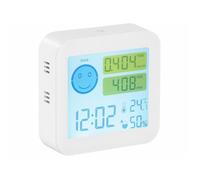 Appareil de mesure de la qualité de l'air - INFACTORY - COVT/CO2 - avec horloge - thermomètre - filaire