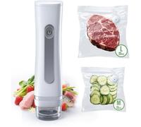 Appareil De Mise Sous Vide Compact Manuel Pour Aliments,Scelleuse Portable Avec 30 Unité Sachets Réutilisables | Scelleuse