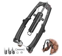 Appareil de musculation des bras - Équipement d'entraînement de force réglable multi-vitesses avec roues, extenseur de poitrine double fonction et entraîneur d'avant-bras pour entraînement à domicile