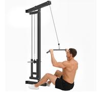 Appareil de musculation mural - SPORTNOW - poulie haute et basse - 2 poulies - en acier - 75 x 16 x 192 cm - noir