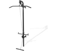 vidaXL Appareil de musculation 91369 – 2 poulies, Acier, Noir