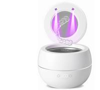 Appareil de nettoyage dentaire à ultrasons : 45 kHz pour dentier, aligneur, protège-dents, garde de nuit, appareils dentaires et bijoux, nettoyeur de prothèses UV avec minuterie numérique et double