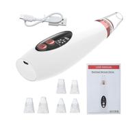 Appareil de nettoyage visage rechargeable 6 Sondes, Écran LED, Ventouse | Dispositifs Nettoyants pour la Peau du Nez Pour hommes femmes front joues nez d'affaires spa