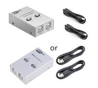 Appareil de partage d'imprimante USB 2 en 1 - Dispositif de partage automatique 2 ports KVM - Convertisseur de hub répartiteur