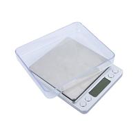 Appareil de pesée numérique portable à petite échelle à affichage numérique de haute précision avec deux plateaux Fonction de comptage 500g 0,01g LCD bleu g ct dwt ozt oz gn