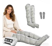 Appareil de Pressothérapie 6 Chambres Taille L/XL Massageur Électrique par Compression pour Jambes, Bras, Taille, Pieds Traitement du Lipœdème, Drainage Lymphatique et Relaxation Musculaire