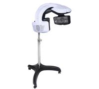 Appareil de soin des cheveux à LED 1500 W - Sèche-cheveux autonome - Chauffage circulaire intérieur dans 5 directions - Hauteur réglable - Blanc - Pour coiffeur, salon, spa, salon de beauté et soins
