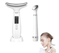 Appareil de Soin du Visage LED, 6 Modes de Massage, Thérapie Thermique et Refroidissante, Masseur Anti-rides avec Microcourant EMS et Lumière LED 4 Couleurs