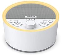 Appareil de Sommeil à Bruit Blanc Portable, White Noise Machine avec 30 Sons, Fonction de Mémoire, Minuterie Réglable, Relaxation pour Adulte, Bébé, (Blanc)