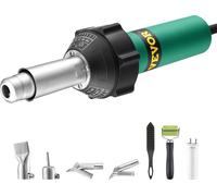 Appareil de soudage plastique à air chaud VEVOR, pistolet à air chaud 1600 W, pistolet de soudage PVC-TPO-vinyle, kit de soudage à air chaud, rouleau de couture pour plaques PP/PE/PVC