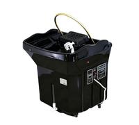 Appareil de spa tête avec cascade et massage hydro-jet - Baignoire de massage de la tête professionnelle avec 7 couleurs de chromathérapie, idéal pour les salons, les spas et la maison (noir)