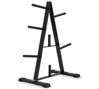 tectake® Rangement poids musculation, 67 x 38,5 x 91 cm, 7 Branches pour disque musculation, Grande capacité et bonne stabilité, Rack en acier, Embouts protection sol, Home gym, Salle de sport