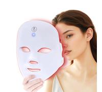 Appareil de thérapie par lumière LED rouge, masque de thérapie à LED bleue pour l'acné du visage, masque de soins de la peau à DEL 7 à 1 couleurs à la maison, batterie rechargeable intégrée, portable