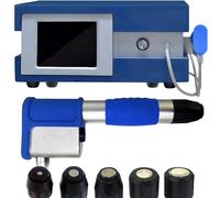 Appareil de thérapie par ondes de choc ED pour la dysfonction érectile et le soulagement de la douleur-5 têtes de massage pour le traitement des muscles,genoux,dos,articulations et coudes(Blue)