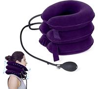 Appareil de traction cervicale - Étireur de cou gonflable réglable - Support de cou portable - Oreiller de traction de décompression du cou - Collier d'étirement du cou pour l'alignement de la colonne