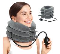 Appareil de traction cervicale pour soulager la douleur cervicale en 3 minutes - Dispositif de traction du cou réglable et gonflable pour un usage domestique
