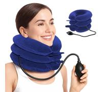 Appareil de traction cervicale pour soulager les douleurs cervicales - Écarteur de cou gonflable réglable avec pompe, outil de décompression vertébrale recommandé par les chiropraticiens pour hernie