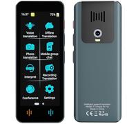 Appareil de Traduction Langue, Traducteur AI Intelligent de 142 Langues,Traduction Hors Ligne et Traduction Bidirectionnelle Instantanée,apprendre les cadeaux d'affaires de voyage(gris-gun)